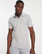 Le Breve Muscle Fit Polo In Light Gray