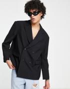 Weekday Petter Suit Jacket In Black