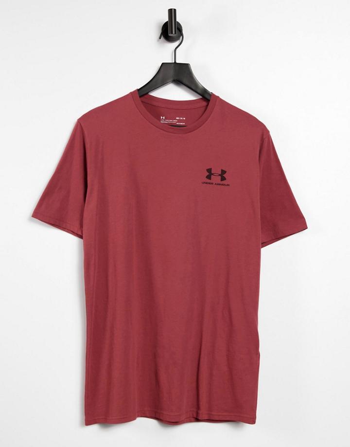 Under Armour Sportstyle Logo T-shirt In Burgundy-red