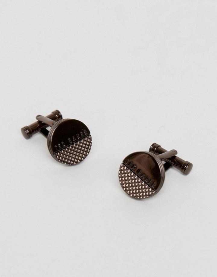 Ted Baker Texture Cufflinks In Brown - Brown