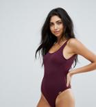 Free Society Square Neck Swimsuit - Red