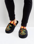 Fizz Harry Potter Hogwarts Logo Slippers - Black