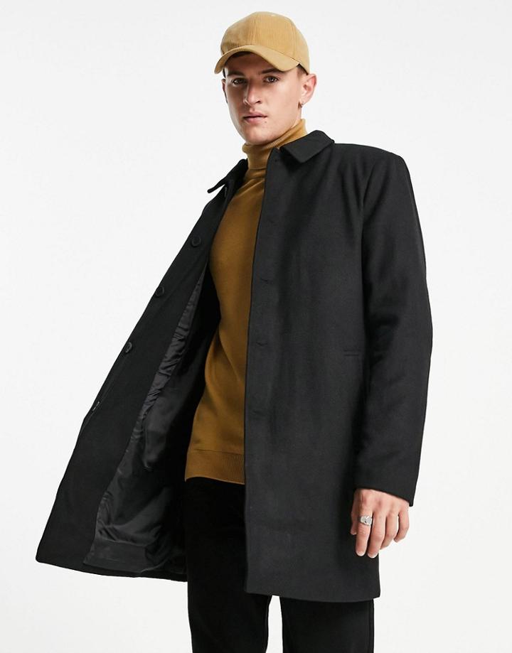 Only & Sons Car Coat In Black