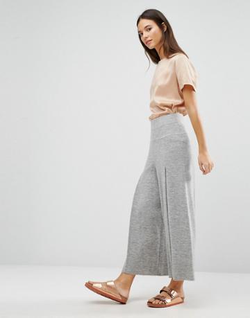 Les 100 Ciels Merino Wool Knitted Culottes - Gray