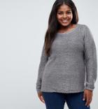 Junarose Textured Sweater-gray