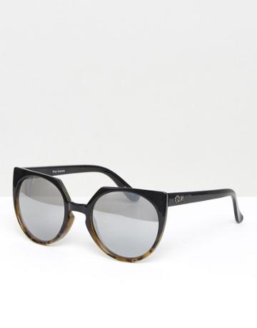 Quay Australia Give And Take Cat Eye Contrast Sunglasses - Black