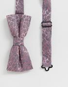 Twisted Tailor Bow Tie In Pink Leopard Print