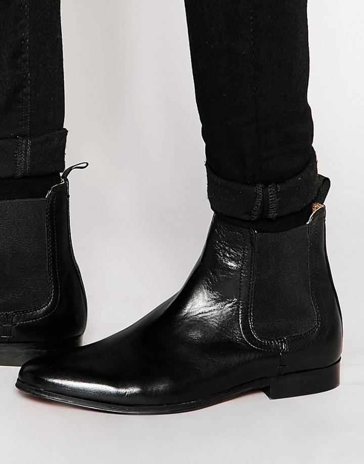 Kurt Geiger Dizzy Leather Chelsea Boot - Black