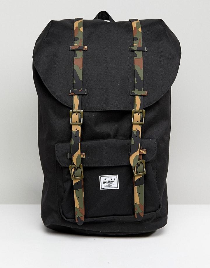 Herschel Supply Co Little America Backpack With Camo Straps 25l - Black