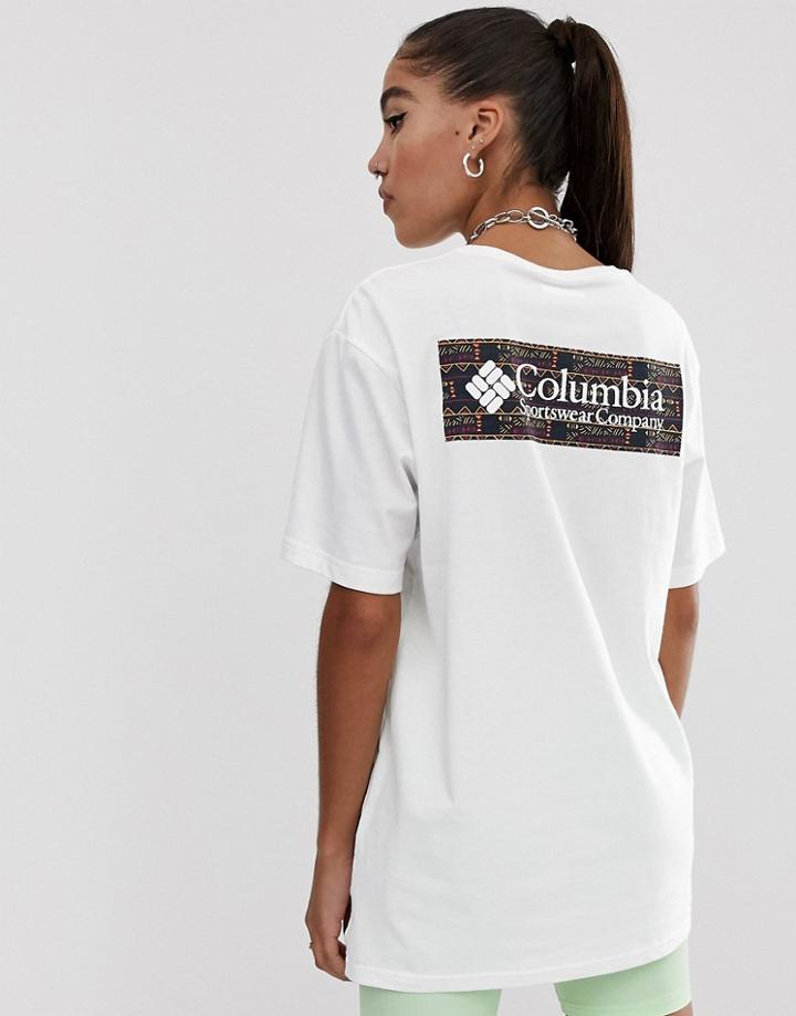 Columbia North Cascades T-shirt In Shadow Print - White