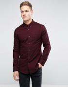 Burton Menswear Slim Fit Oxford Shirt - Red