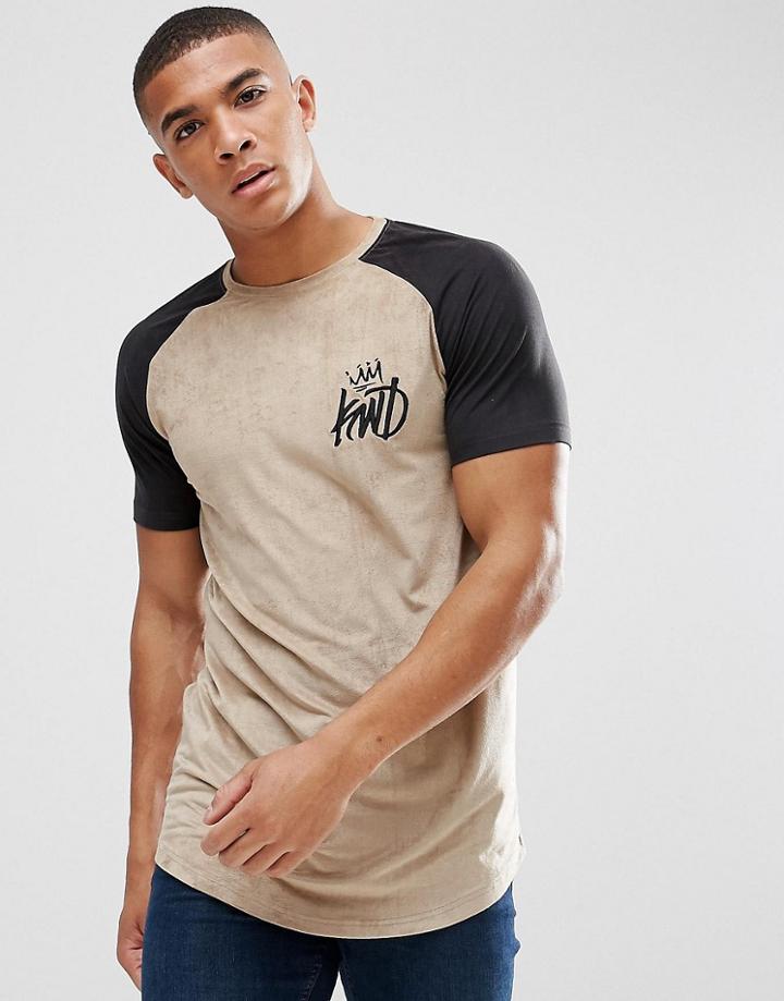 Kings Will Dream Muscle T-shirt In Stone Suedette - Stone