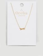 Orelia Berlin Script Necklace - Gold