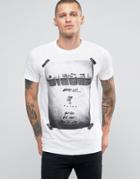 Diesel T-diego-hn Logo T-shirt Slub - White