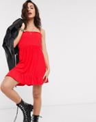 Topshop Cami Mini Dress In Red
