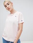 Champion T-shirt With Small Logo - Pink