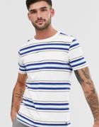 Jack & Jones Premium Stripe T-shirt In White - White