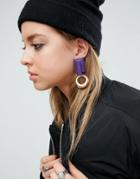 Asos Statement Shapes Earrings - Gold