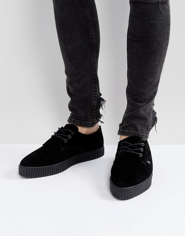 T.u.k Suede Creeper Sneakers - Black