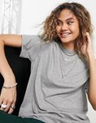 Nike Essential Boyfriend T-shirt In Gray Heather