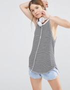 Sundry Stripe Tank Tee - Navy