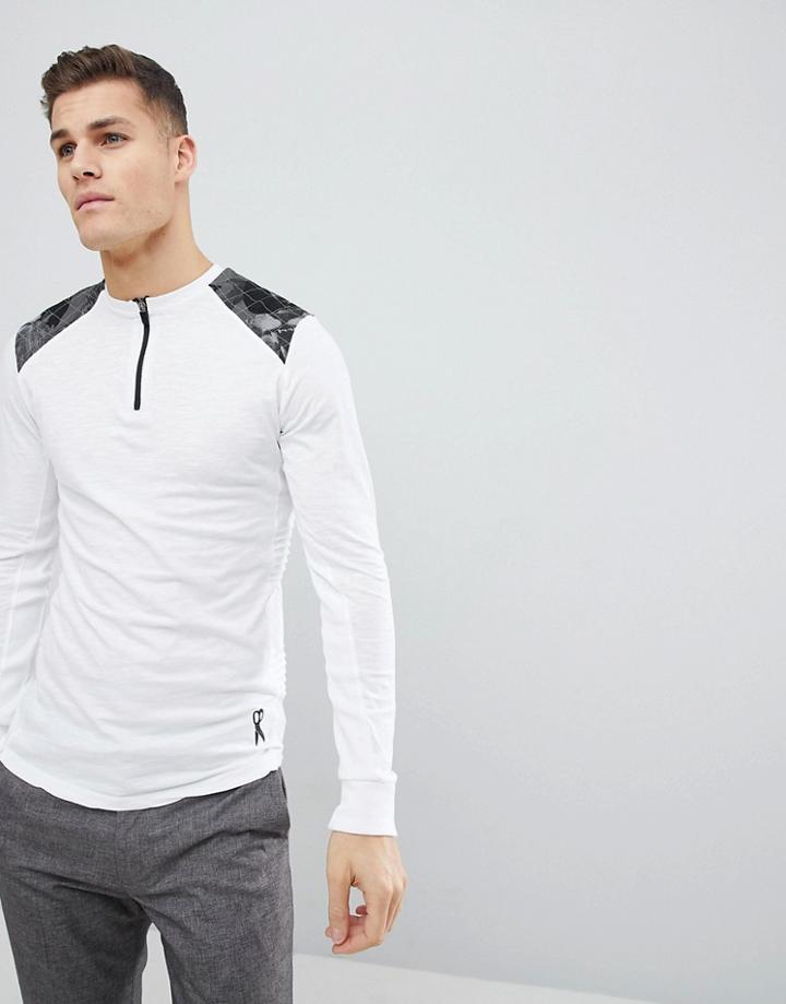 Ringspun Jersey Long Sleeve Top - White