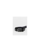 French Connection Silver Buckle Belt-black