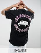 Crooked Tongues Gildan T-shirt In Black With Back Print - Black