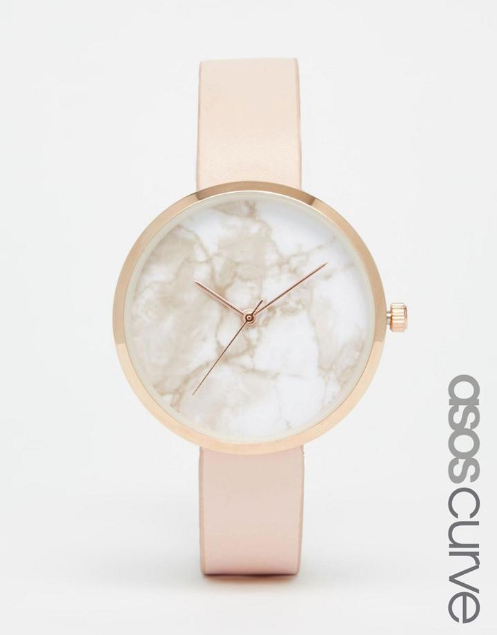 Asos Curve Marble Face Watch - Nude