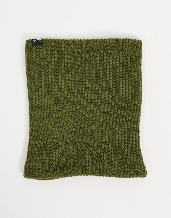 Billabong All Day Neck Warmer In Khaki-green