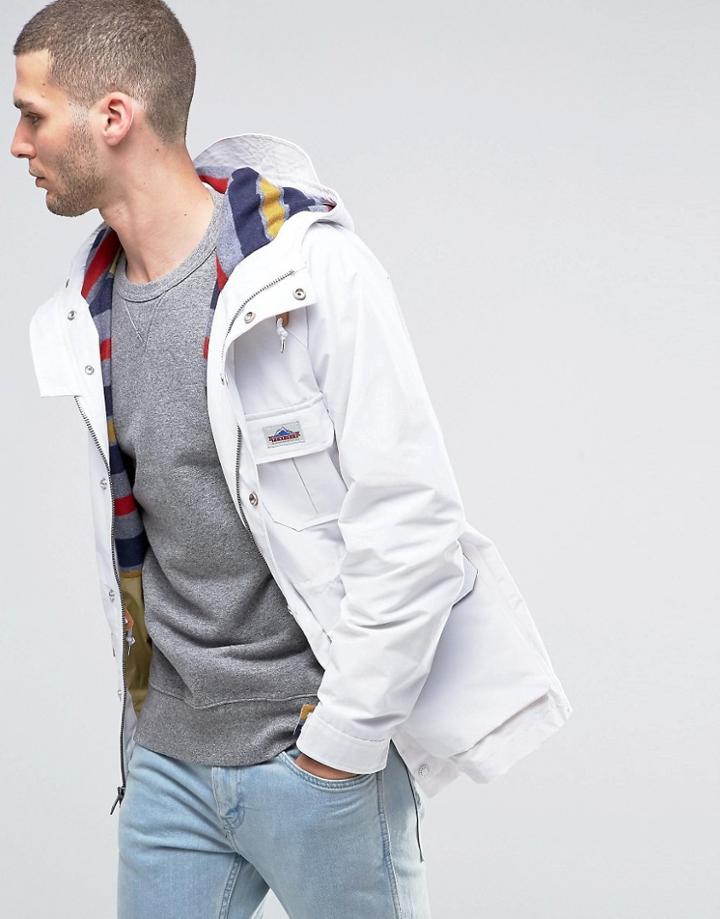 Penfield Kasson Hood Mountain Parka Blanket Lining - White