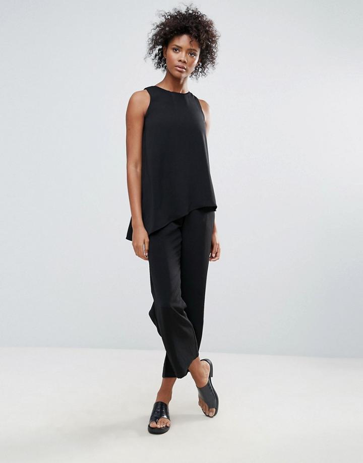 Neon Rose Double Layer Jumpsuit - Black