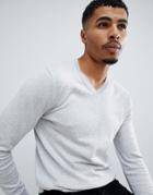 Burton Menswear V-neck Sweater In Gray - Gray