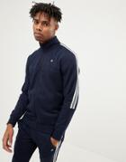 Jack & Jones Core Jersey Track Top With Arm Stripe - Navy