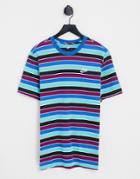 Nike Club Stripe T-shirt In Blue/multi