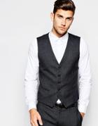 Selected Homme Pin Dot Vest In Skinny Fit - Black