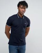 Armani Jeans Polo Shirt With Tipping In Slim Stretch Fit Navy - Navy