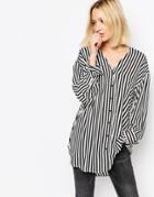 Weekday Stripe Shirt With Cross Back Detail