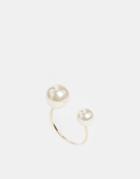 Asos Double Faux Pearl Ring - Cream