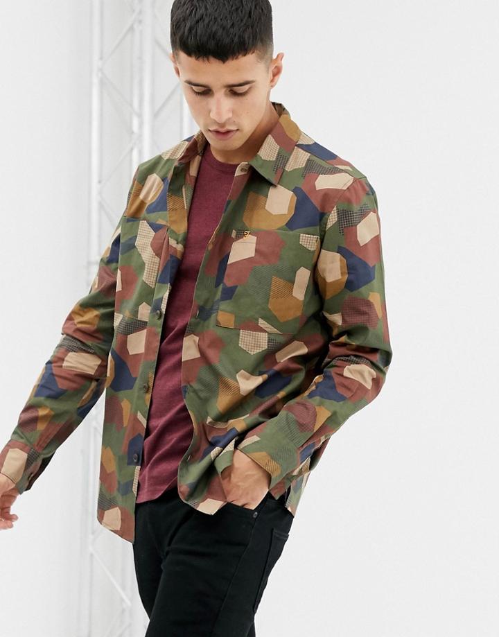 Farah Verkerk Geo Print Shirt In Green - Green