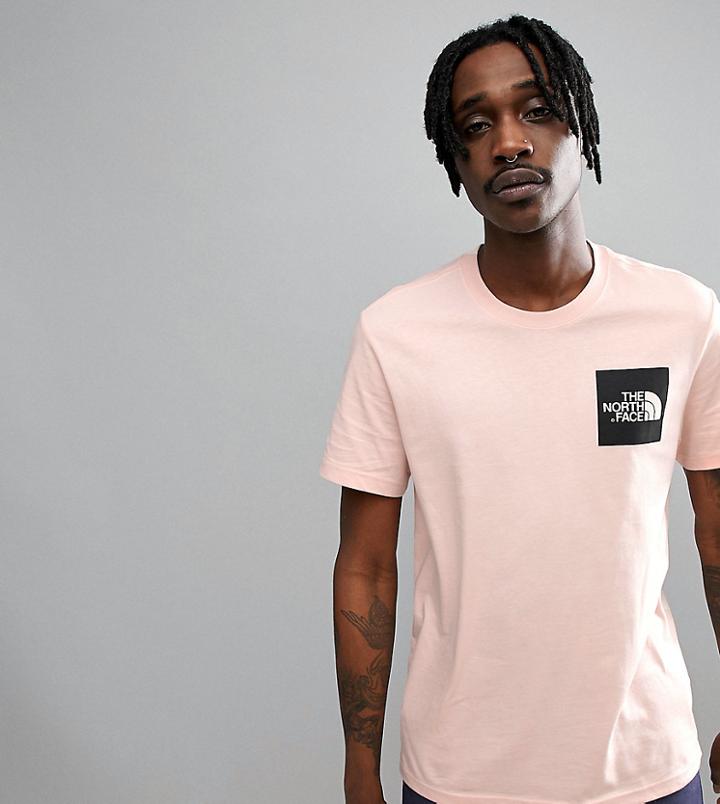 The North Face Fine T-shirt Square Logo Exclusive To Asos In Pink - Pink