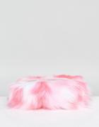 Skinnydip Faux Fur Pink Makeup Bag - Pink