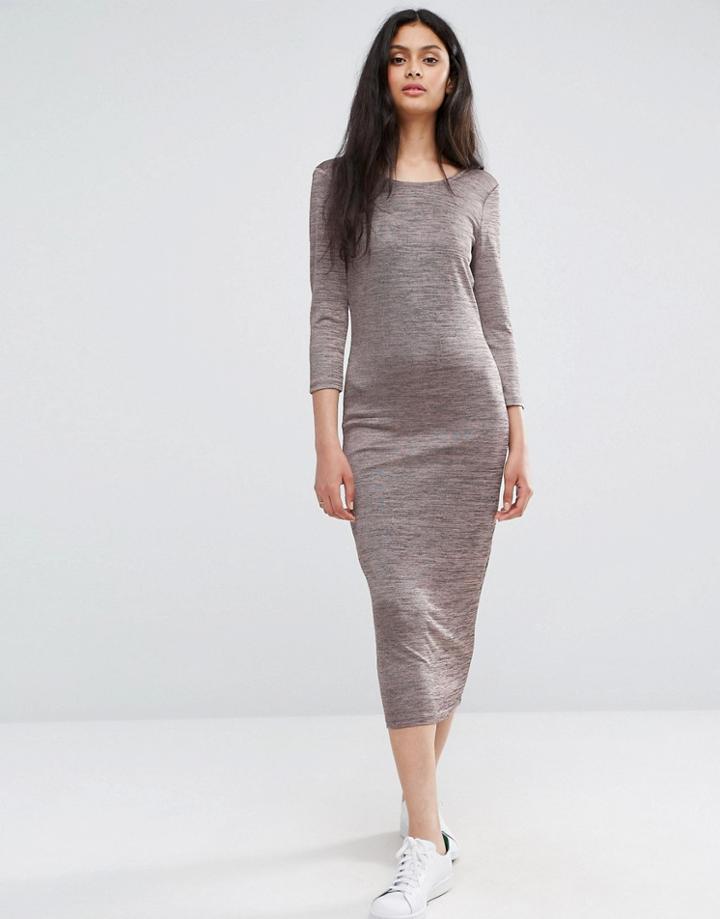 Only Gray Marl Maxi Dress - Pink