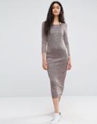 Only Gray Marl Maxi Dress - Pink