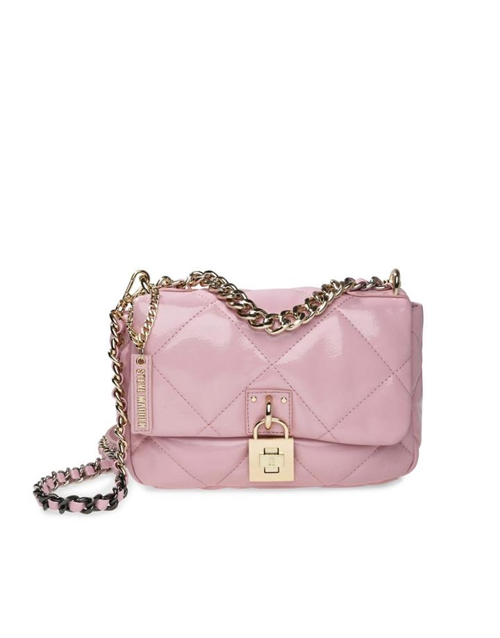Steve Madden Terra Quilted Cross-body Bag With Chain In Light Pink