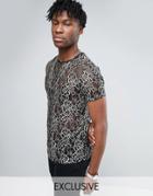 Reclaimed Vintage Lace T-shirt - Black