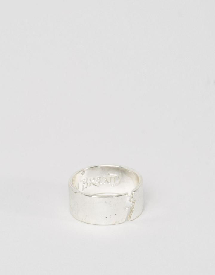 Icon Brand Split Band Ring In Silver - Silver