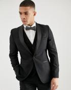 French Connection Slim Fit Peak Satin Lapel Tuxedo Jacket