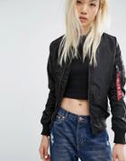 Alpha Industries Ma-1 Soft Shell Bomber Jacket - Black