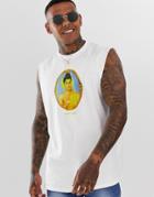 Hnr Ldn Printed Sleeveless T-shirt Tank - White